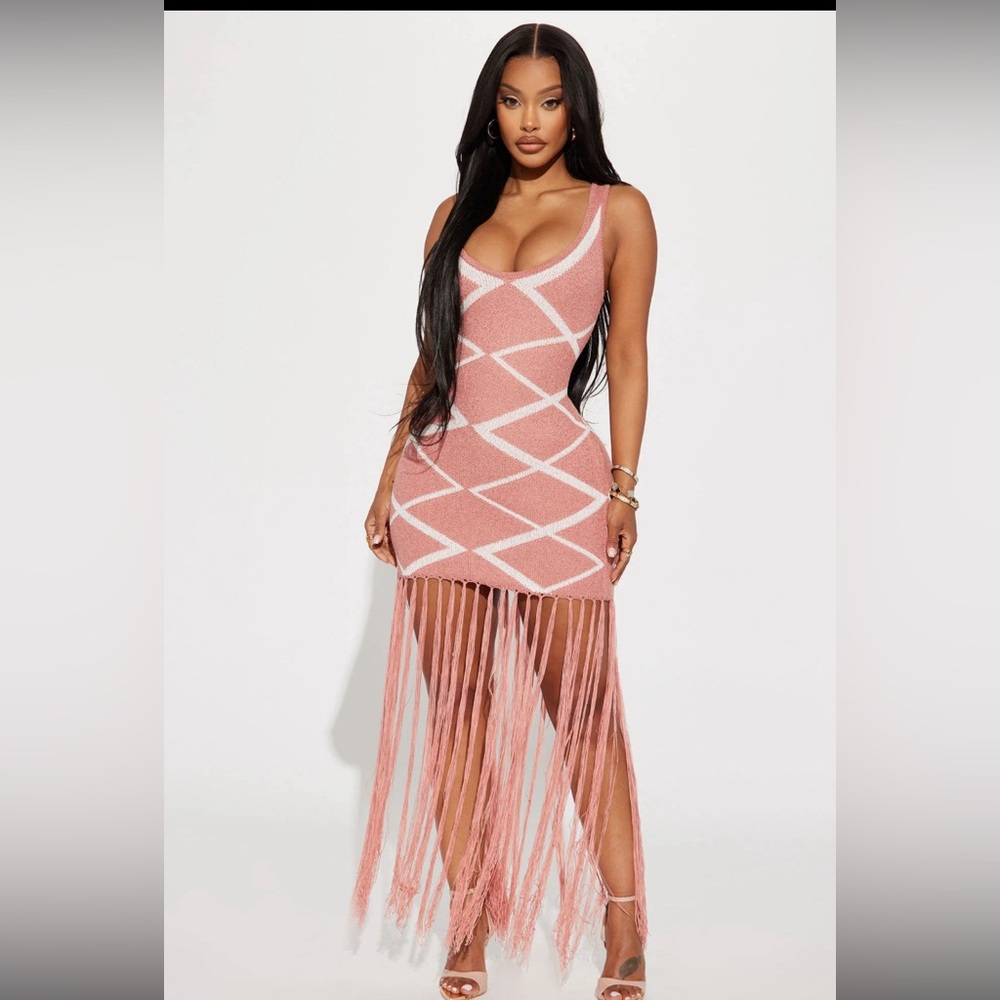Fringe maxi dress